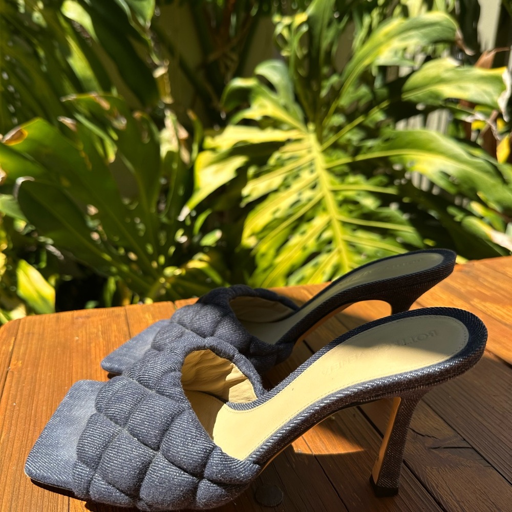 Elegant denim  Quilted Heels